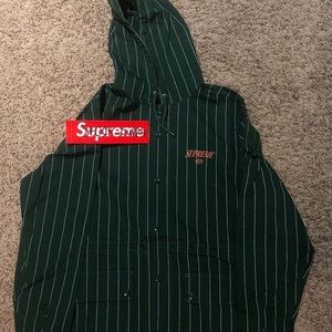 Supreme orange on green field parka